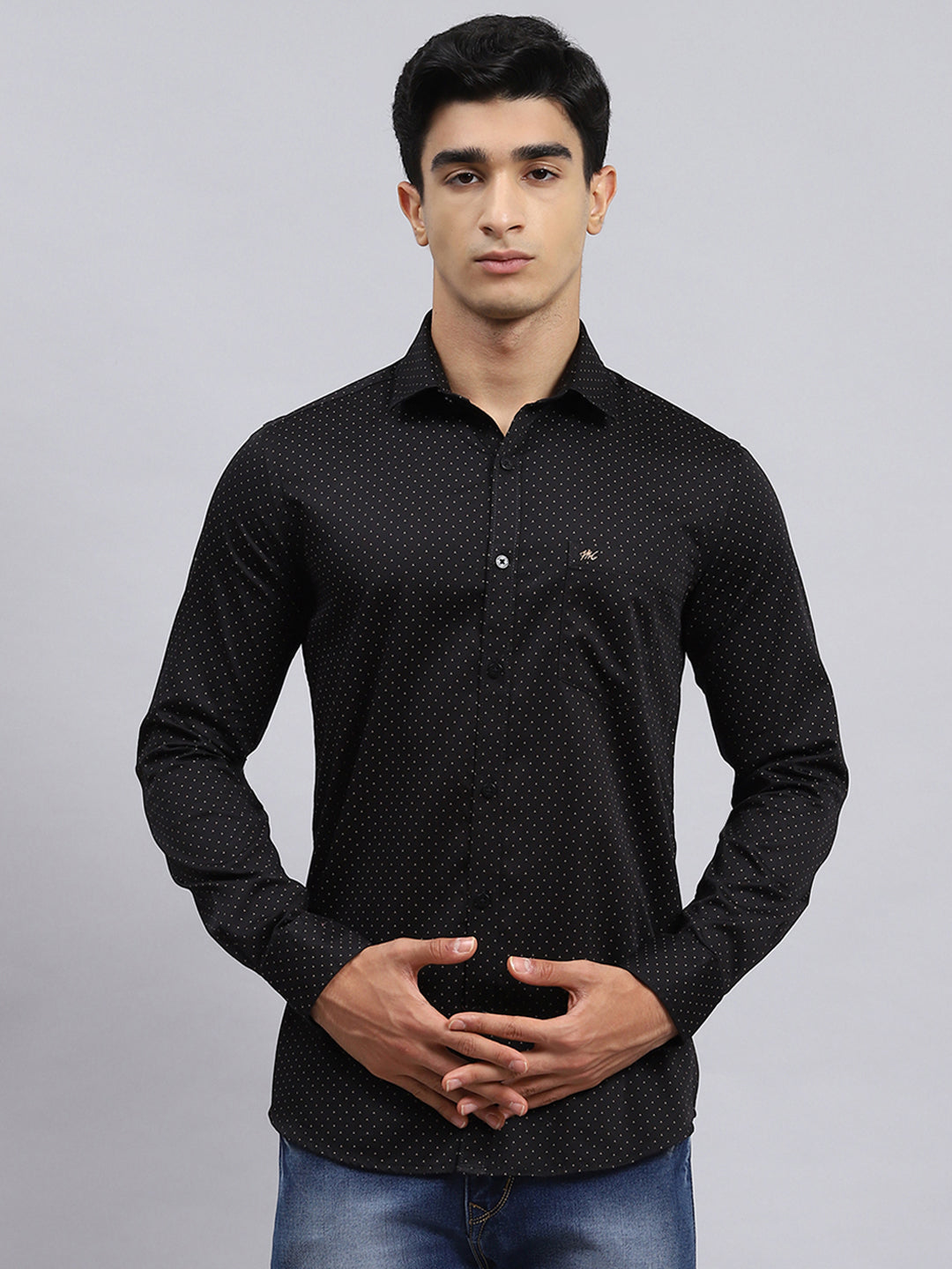 Men Black Printed Shirt