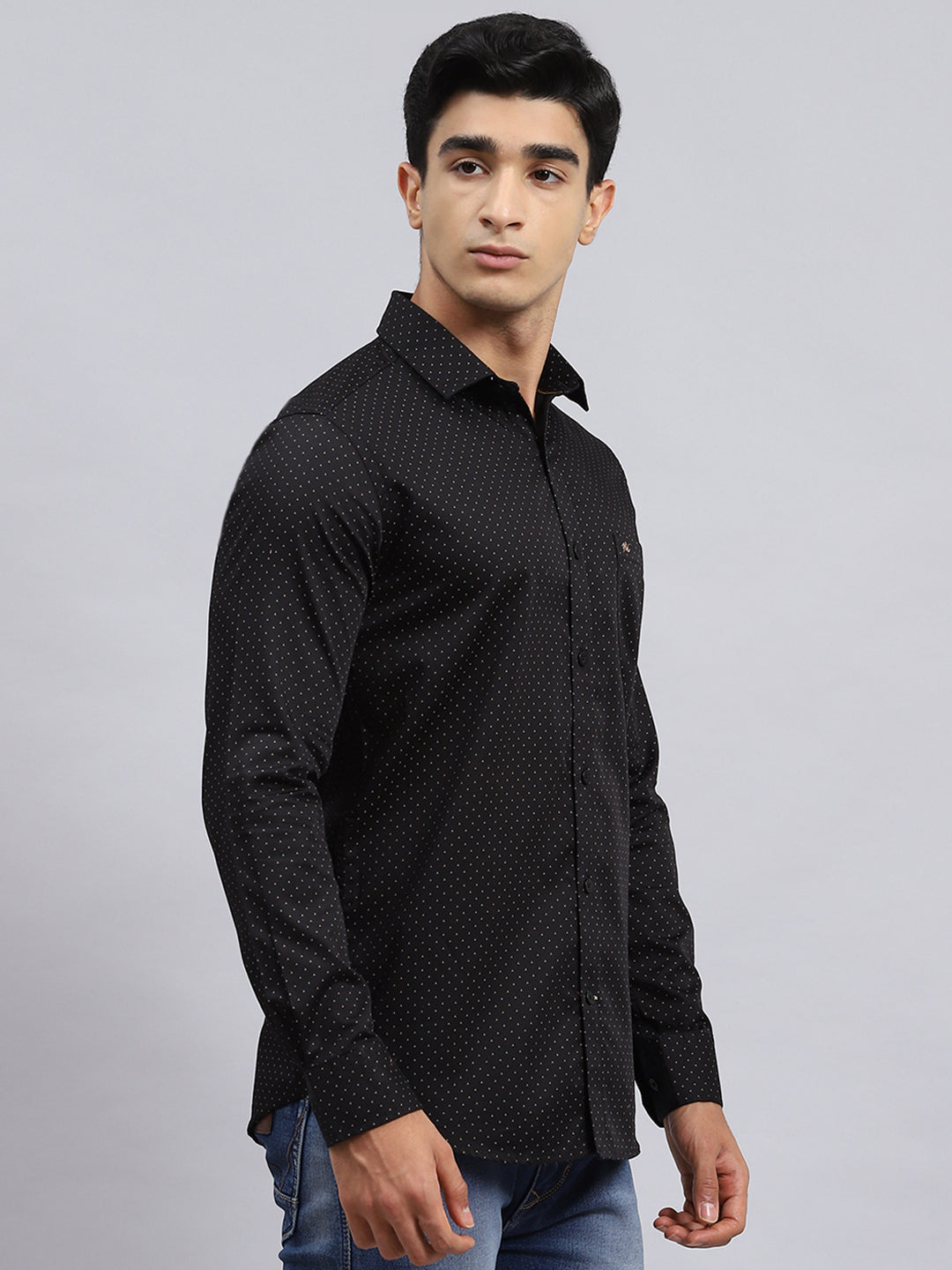 Men Black Printed Shirt