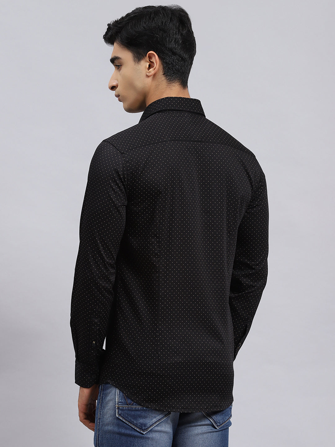 Men Black Printed Shirt