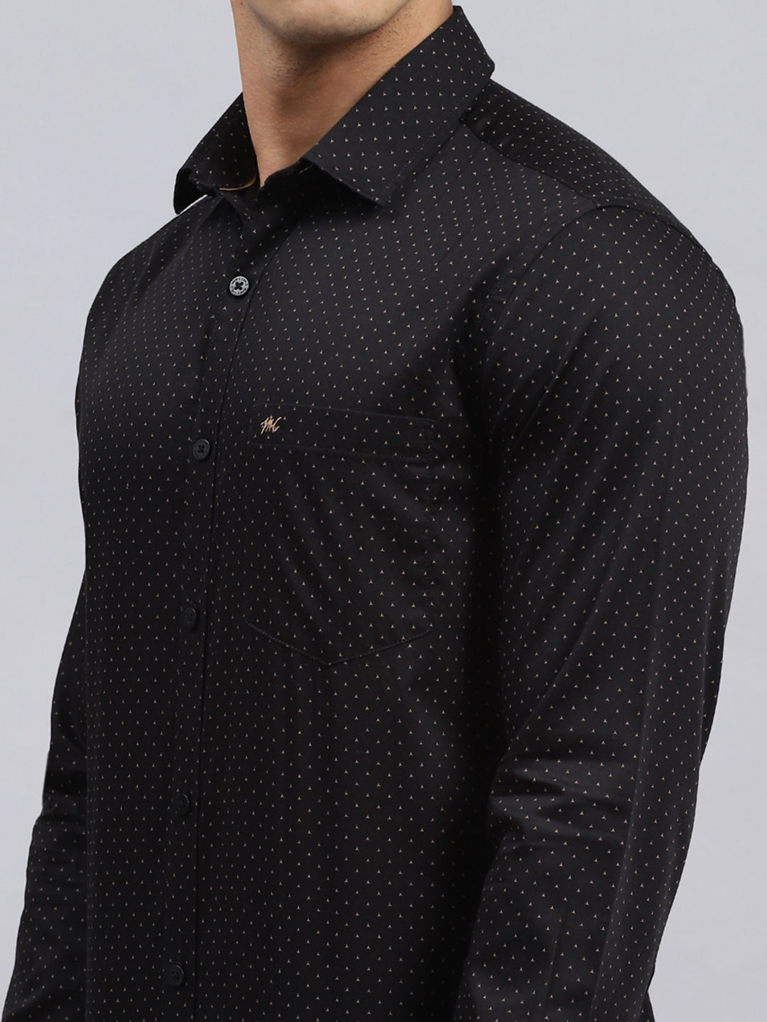 Men Black Printed Shirt