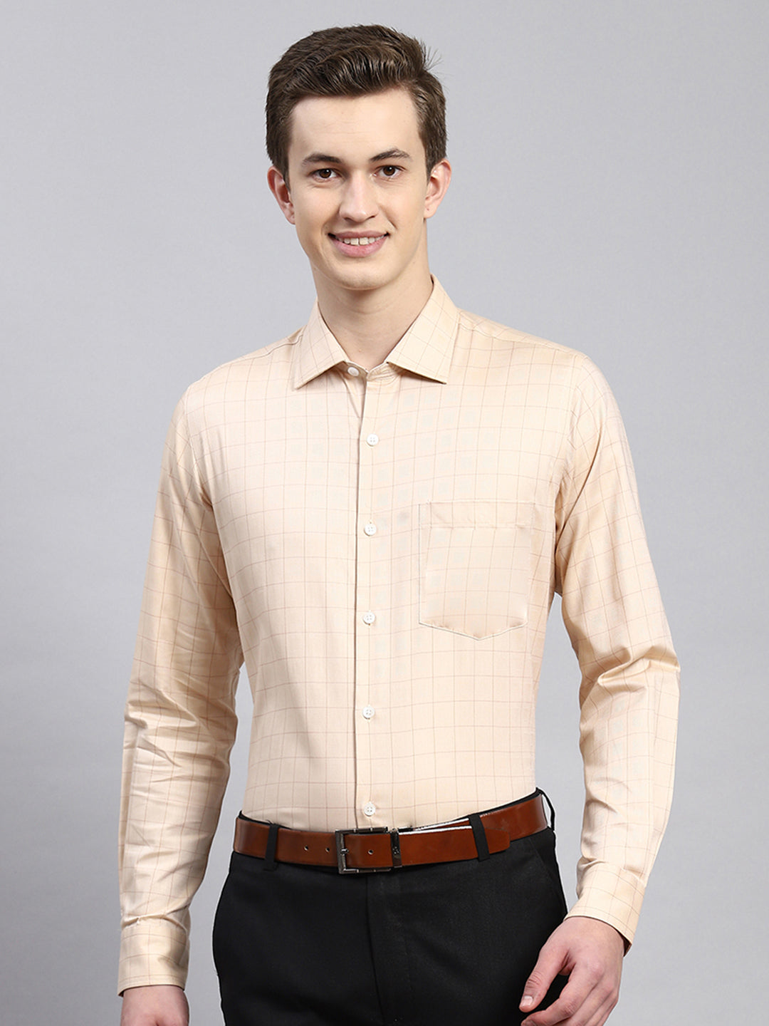 Men Beige Printed Shirt