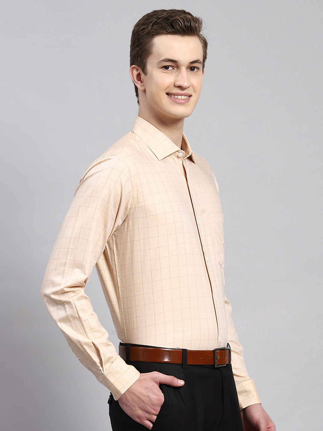 Men Beige Printed Shirt