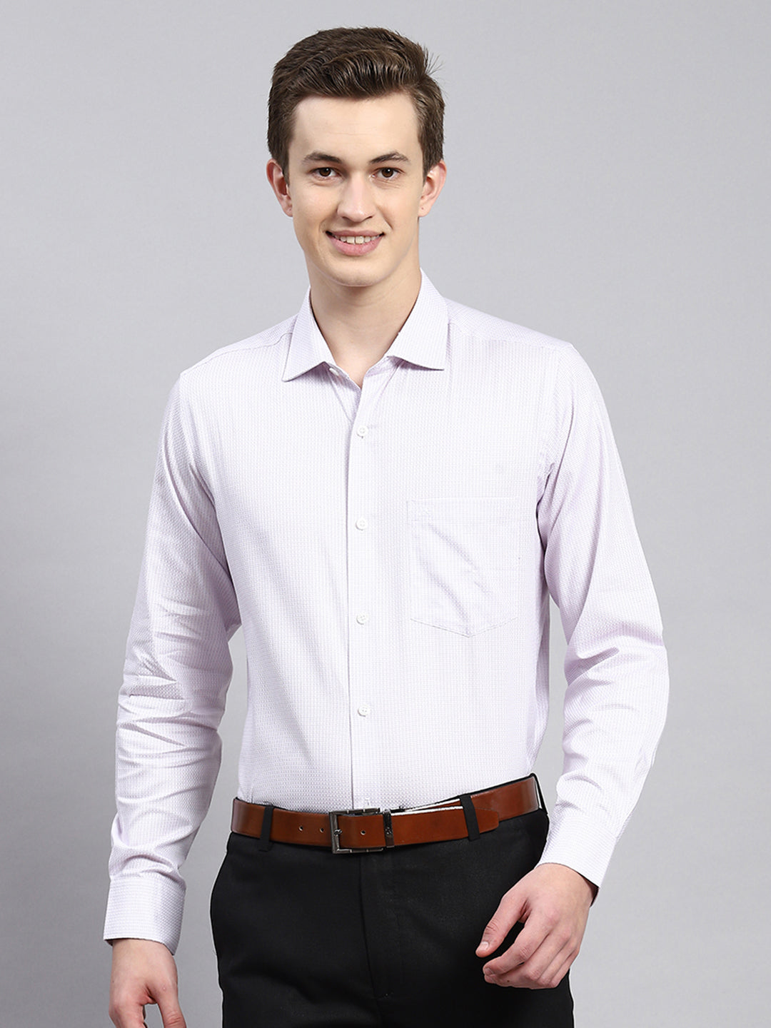 Men Purple Printed Shirt