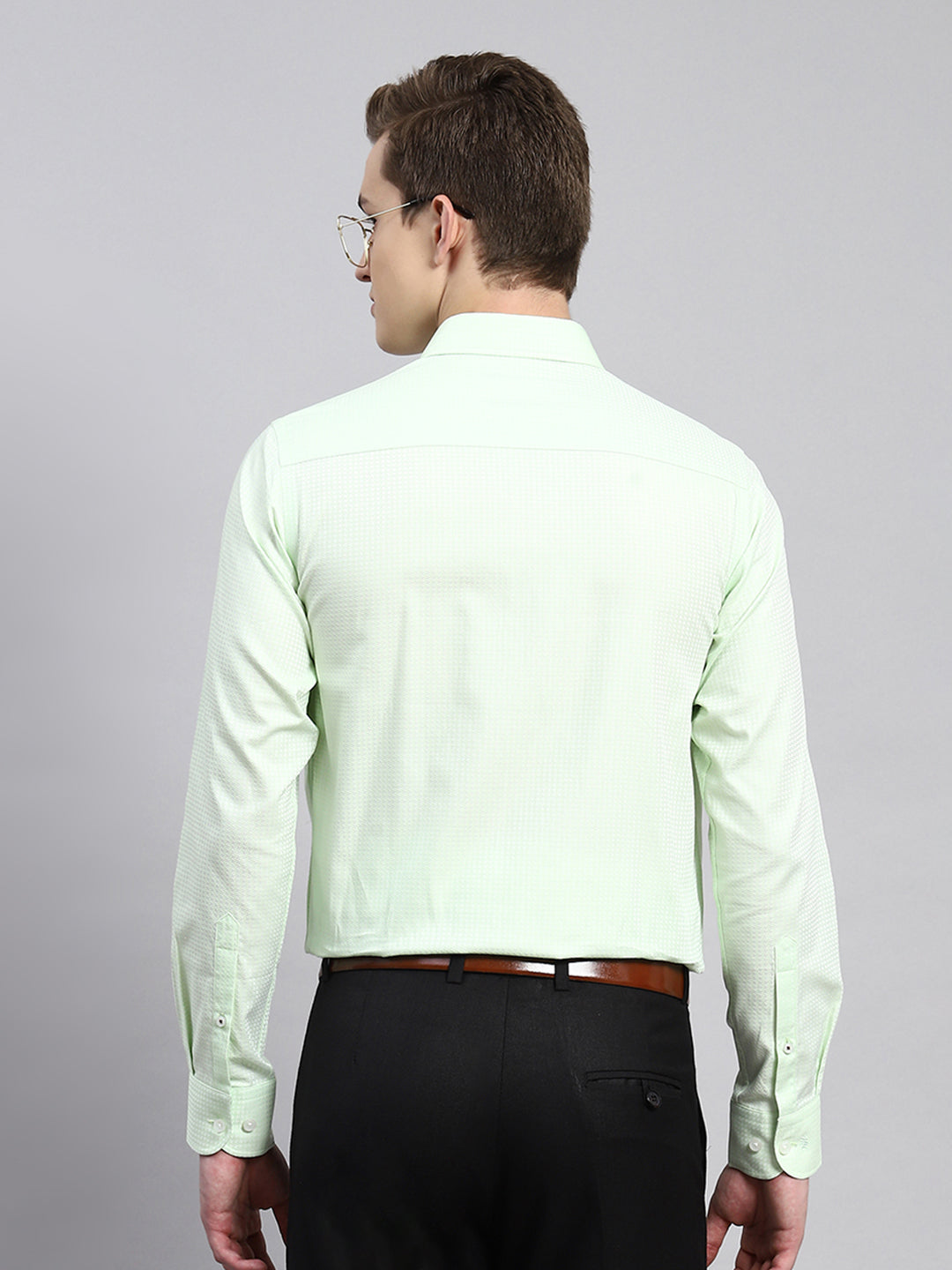 Men Sea Green Printed Shirt