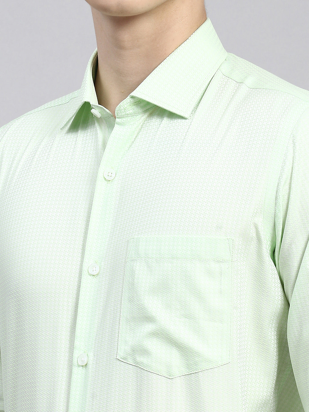 Men Sea Green Printed Shirt