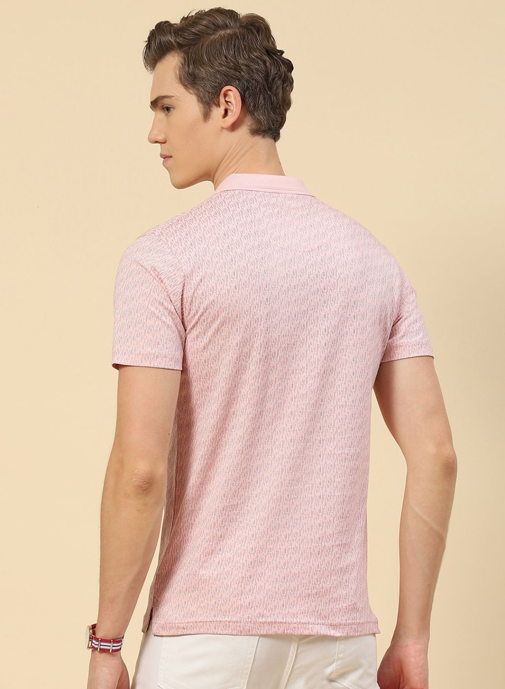 Men Pink Printed T-Shirt