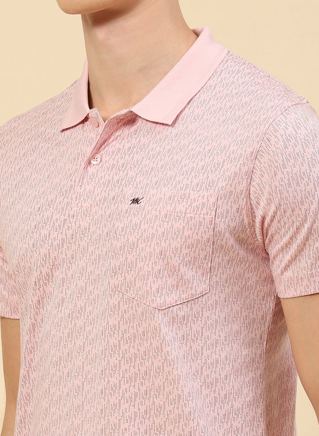 Men Pink Printed T-Shirt