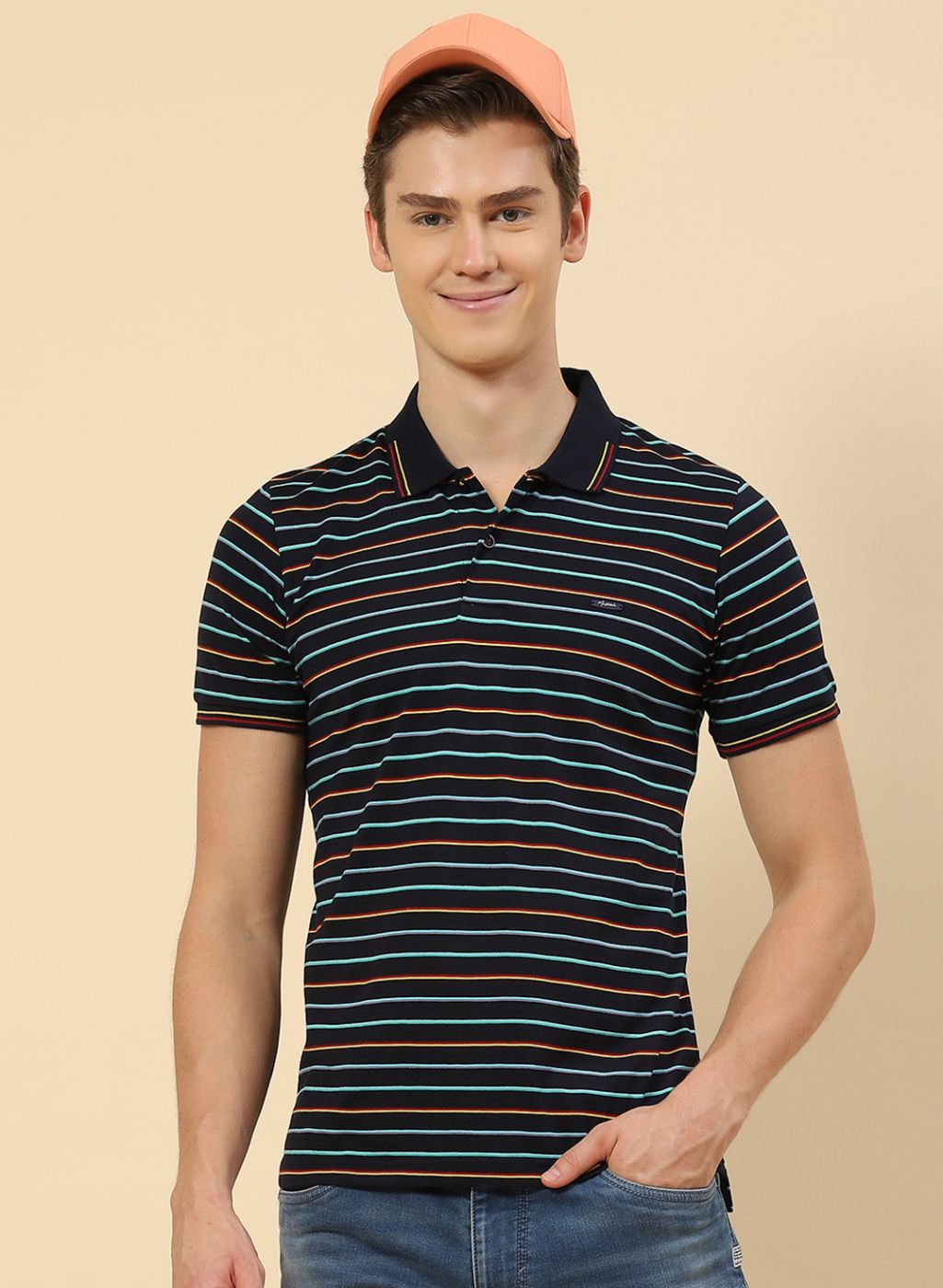 Men Black Stripe T-Shirt