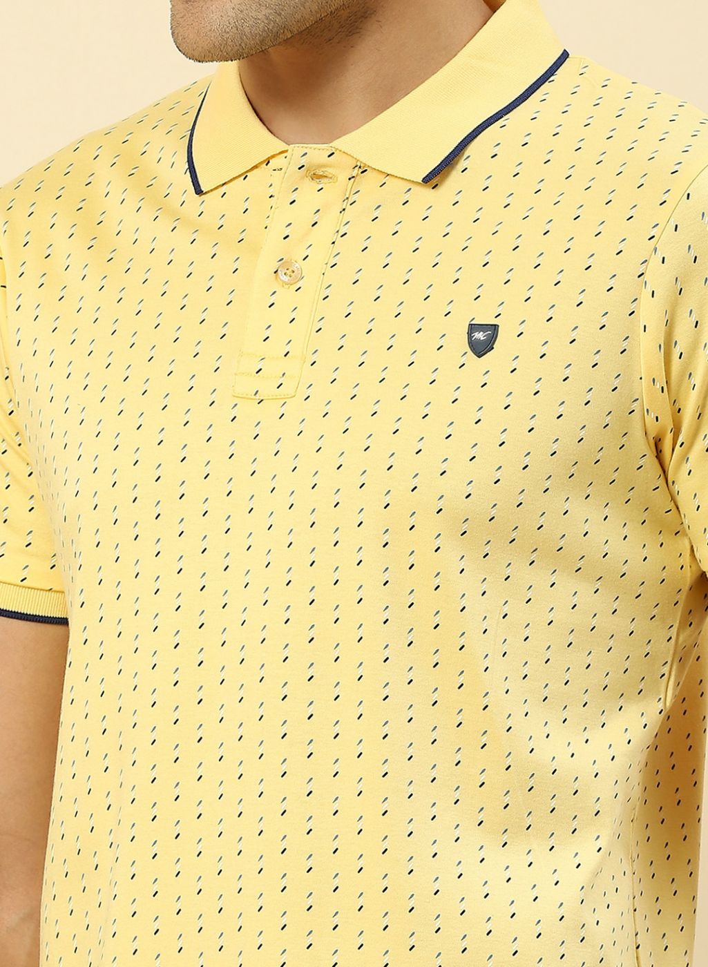 Men Yellow Printed T-Shirt