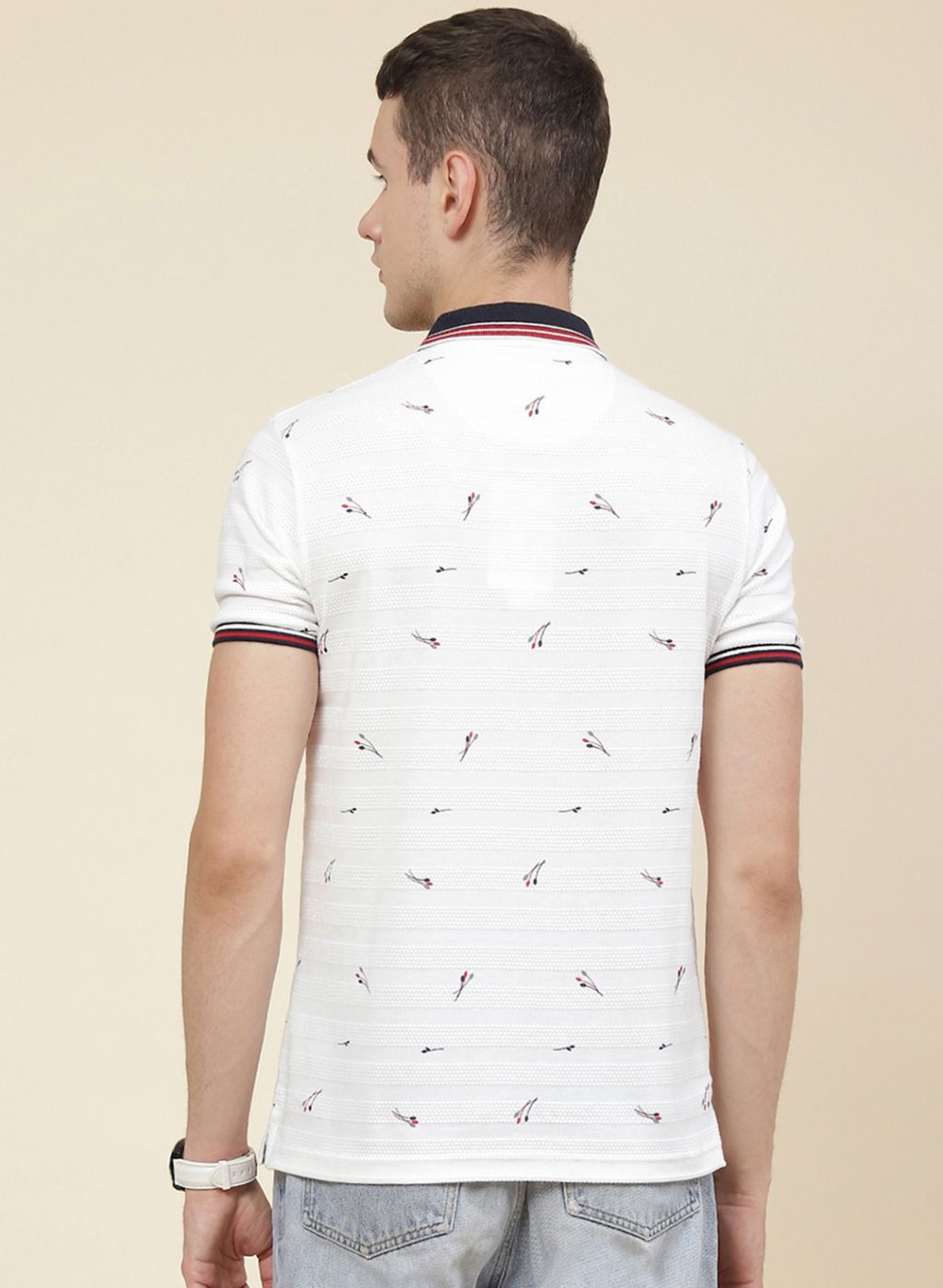 Men White Printed T-Shirt