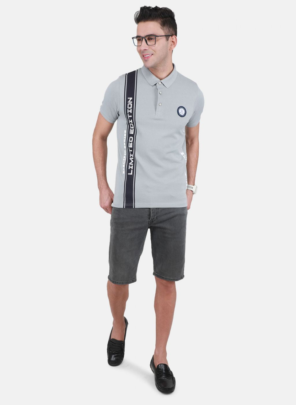 Men Grey Printed T-Shirt