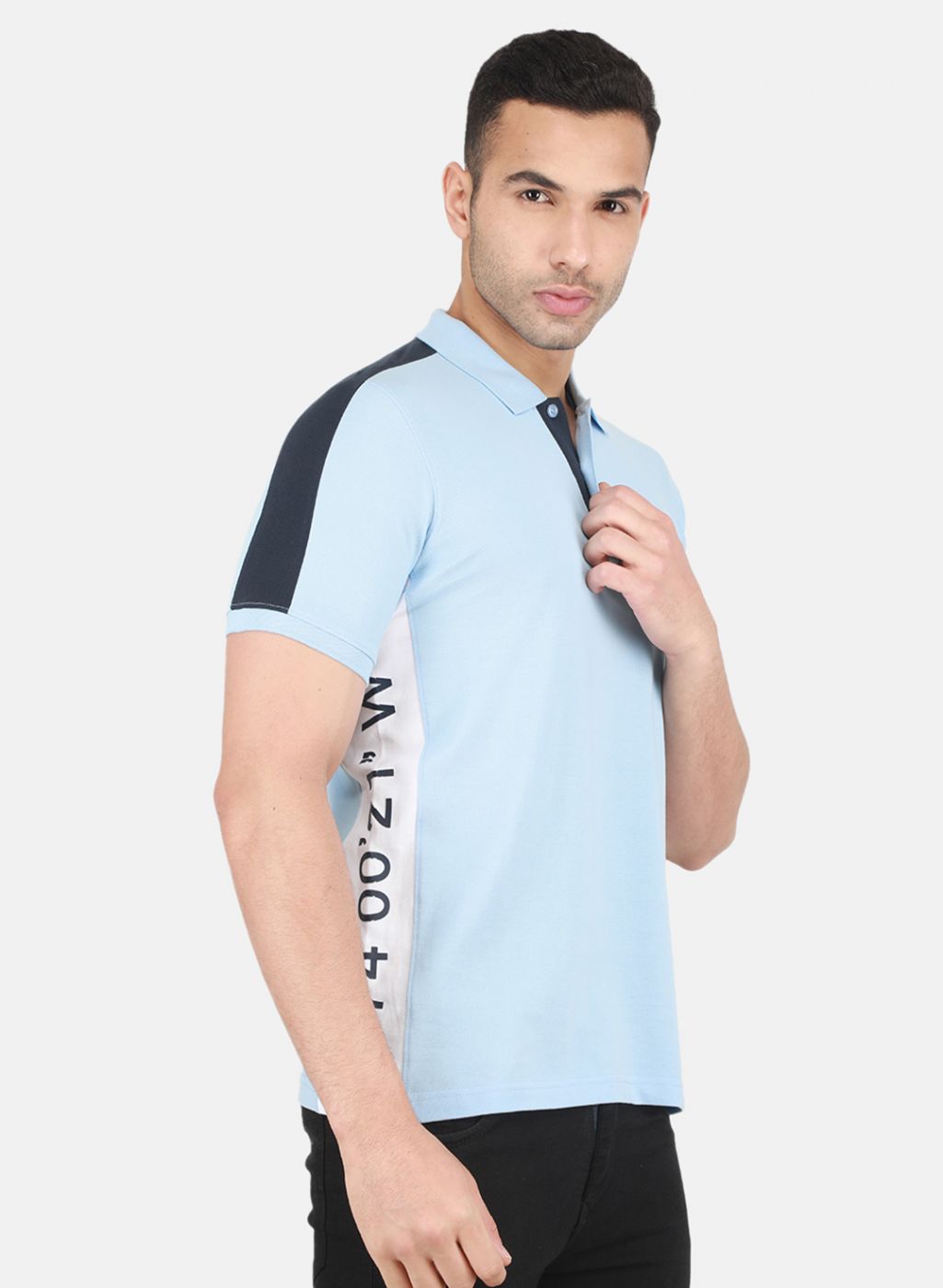 Men Blue Printed T-Shirt