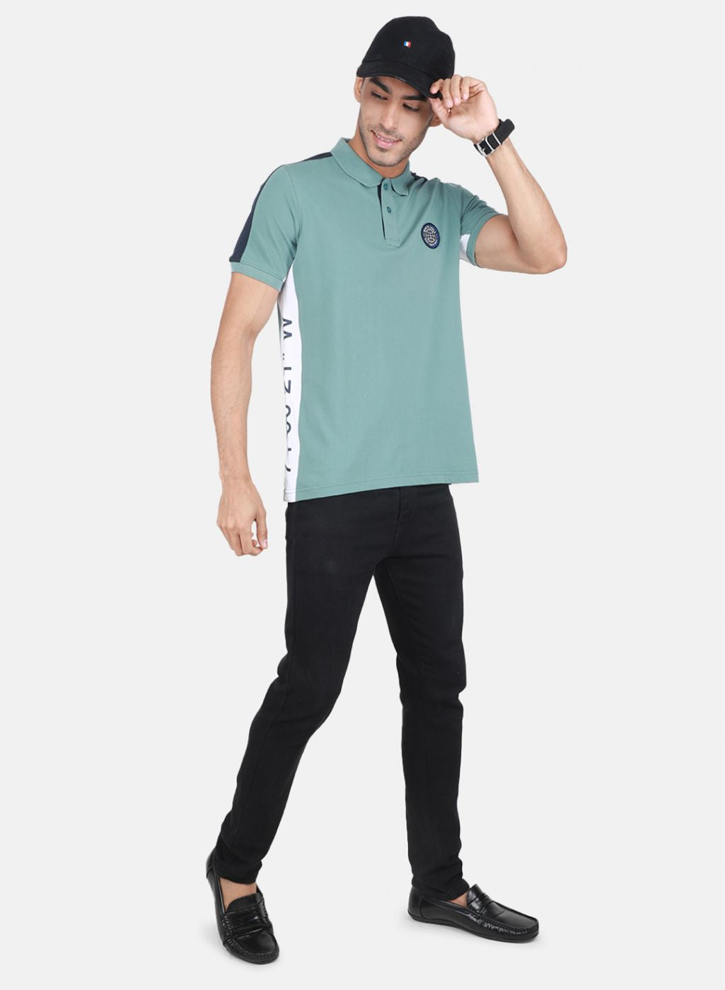 Men Sea Green Printed T-Shirt