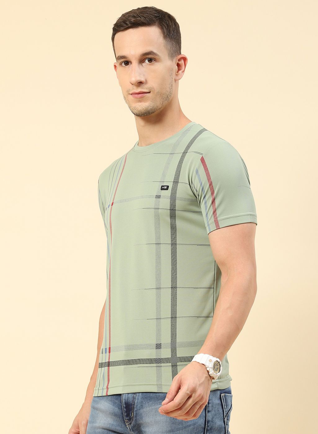 Men Green Printed T-Shirt