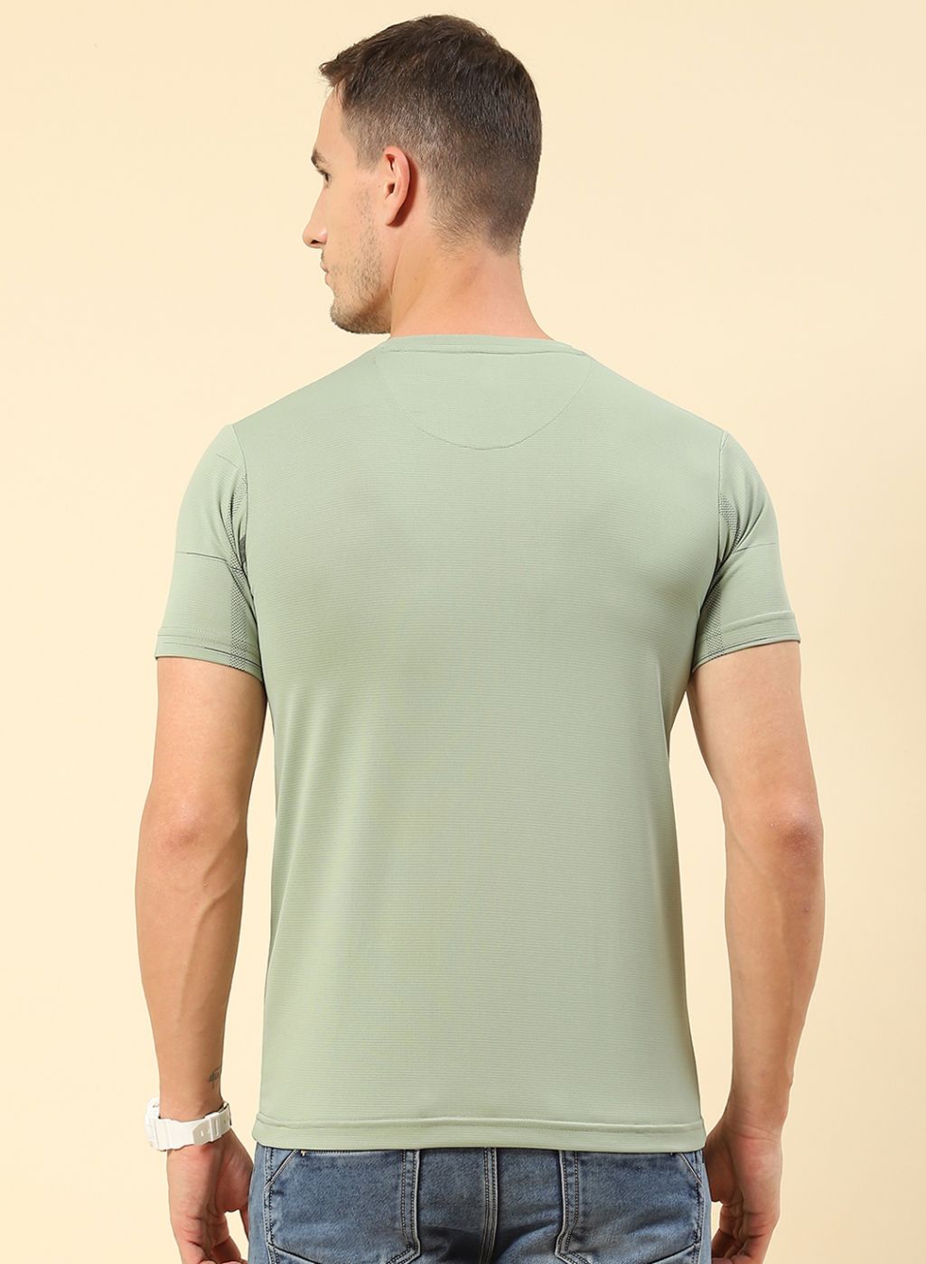 Men Green Printed T-Shirt