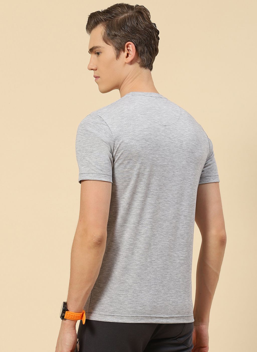 Men Grey Printed T-Shirt