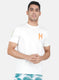 Men White Printed T-Shirt