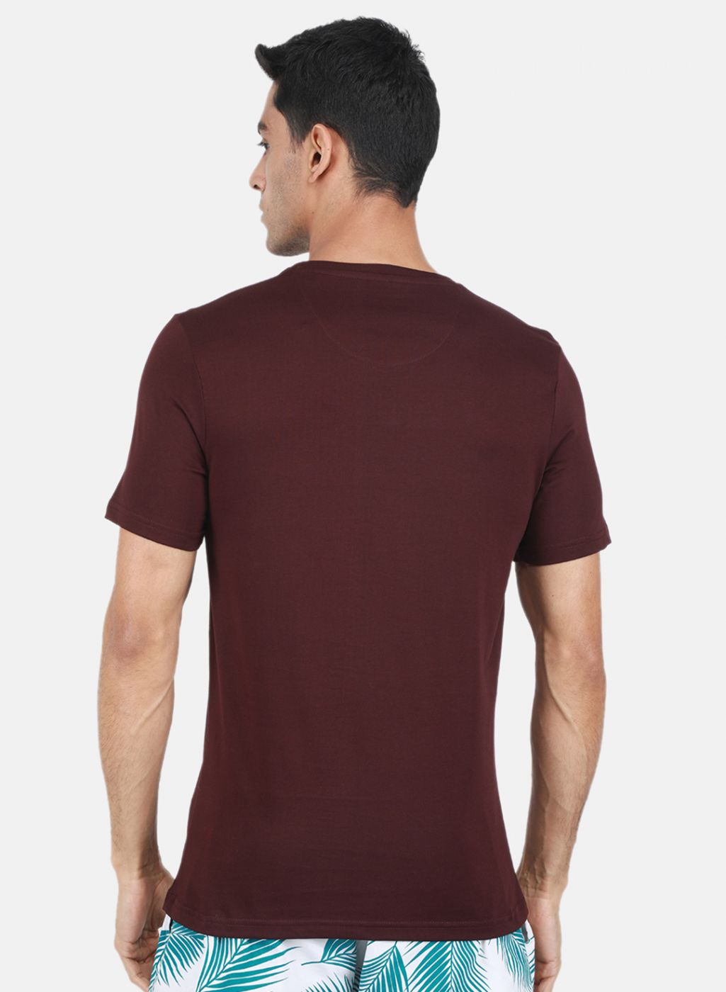 Men Maroon Printed T-Shirt