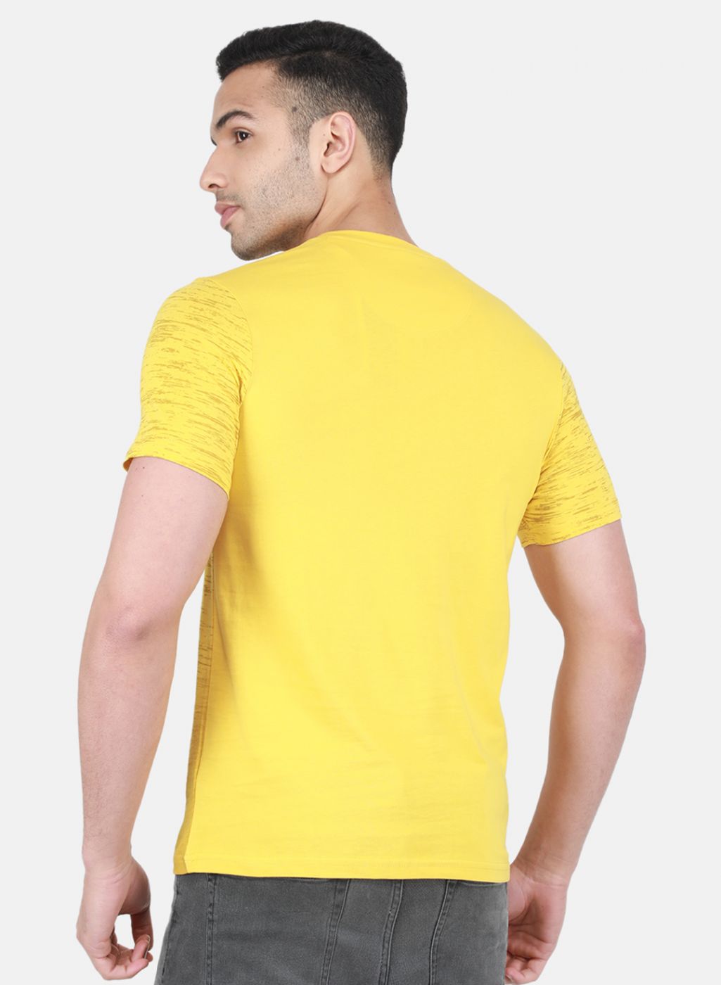 Men Yellow Printed T-Shirt