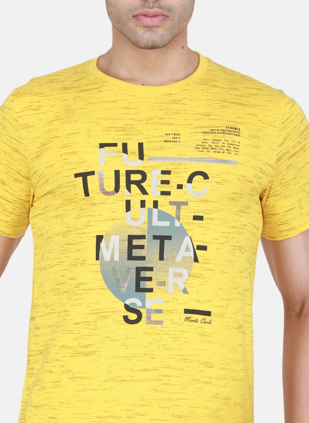 Men Yellow Printed T-Shirt