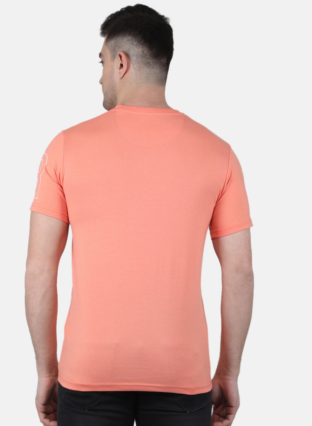 Men Peach Printed T-Shirt