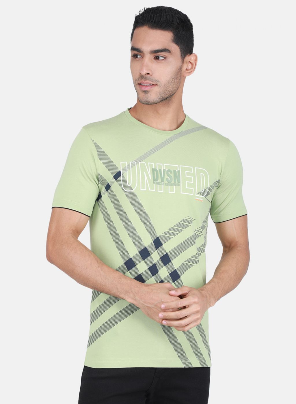 Men Light Green Printed T-Shirt