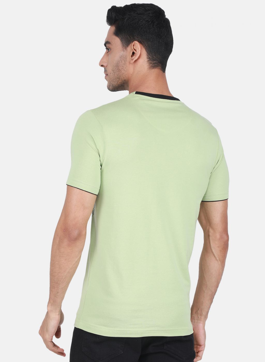 Men Light Green Printed T-Shirt