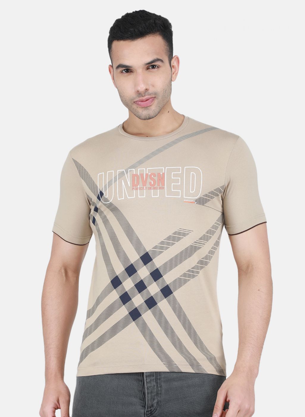 Men Beige Printed T-Shirt