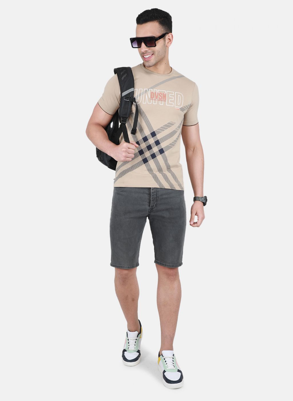 Men Beige Printed T-Shirt