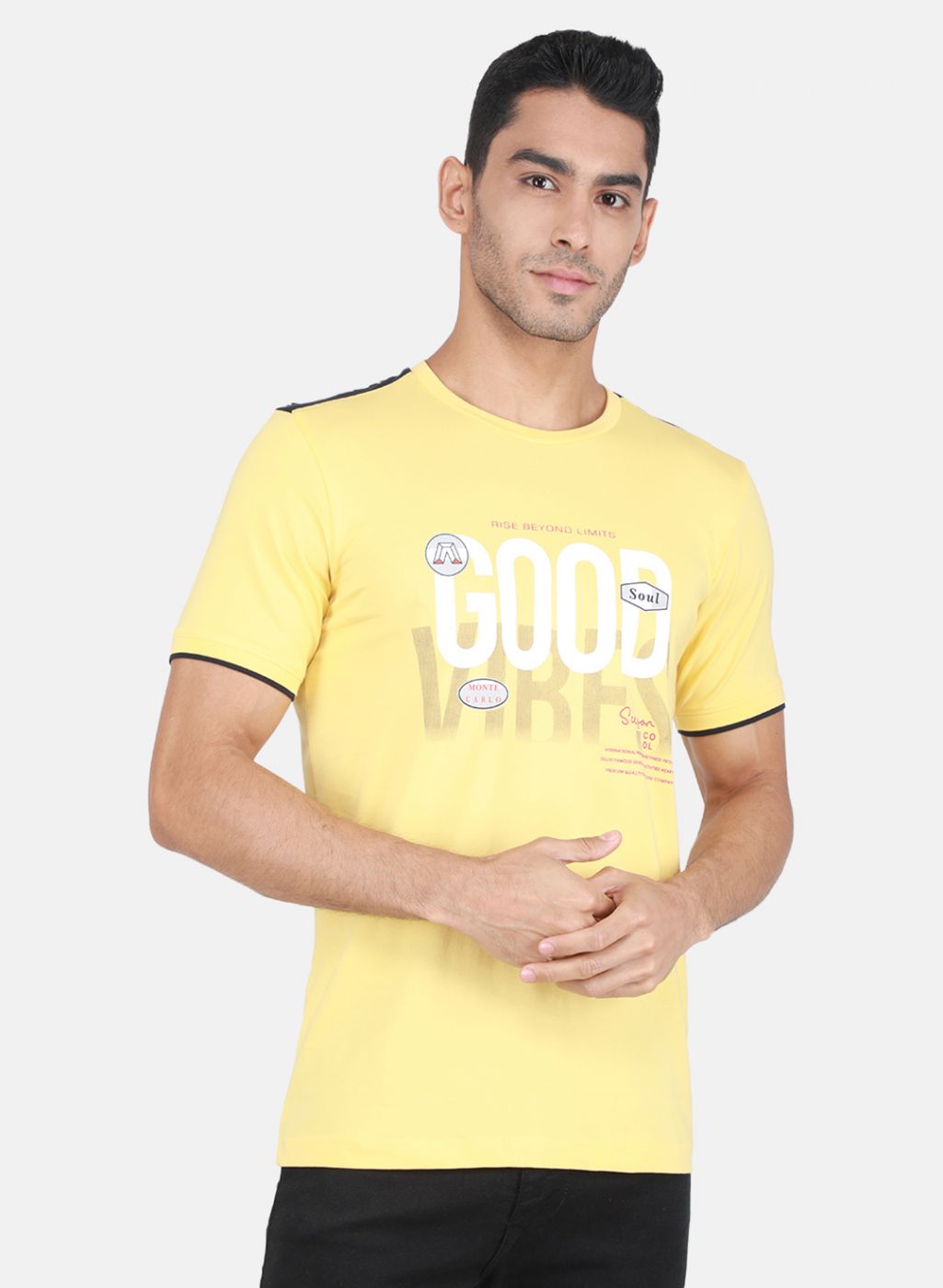 Men Yellow Printed T-Shirt