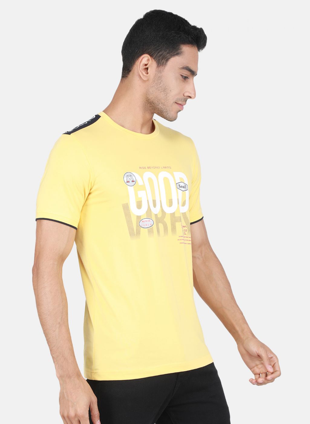 Men Yellow Printed T-Shirt