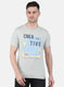 Men Grey Printed T-Shirt