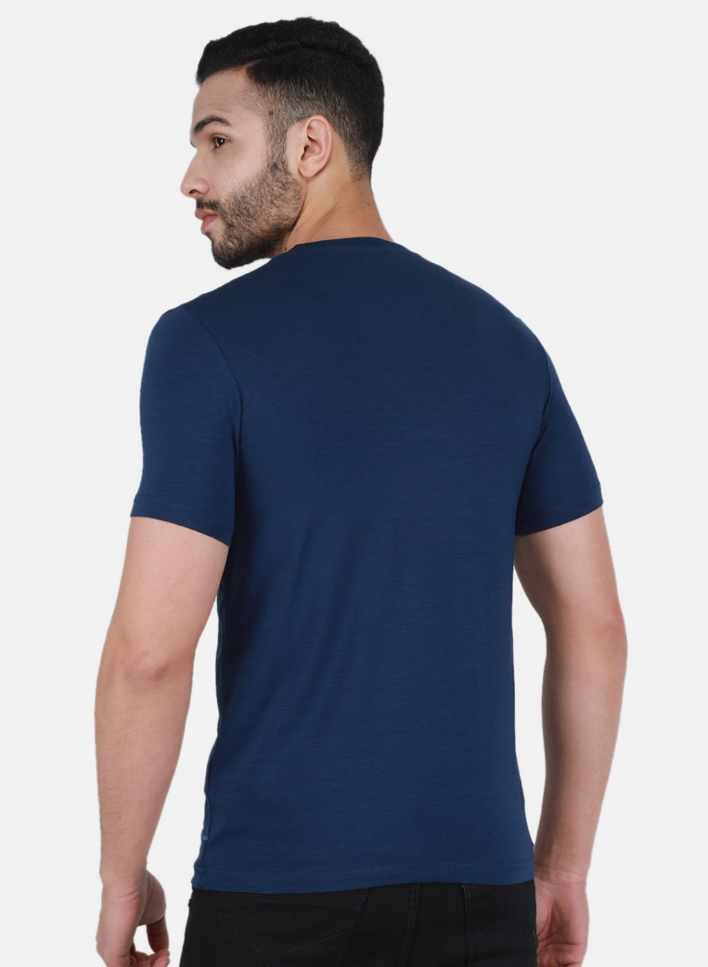 Men Blue Printed T-Shirt