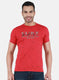 Men Red Printed T-Shirt