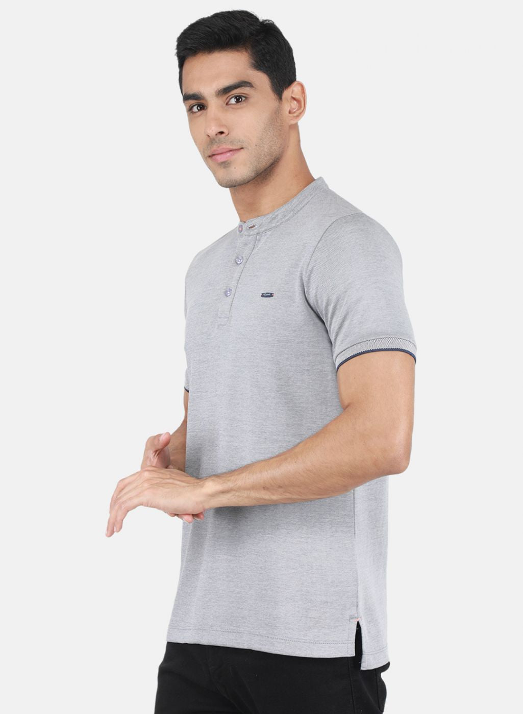 Men Grey Printed T-Shirt