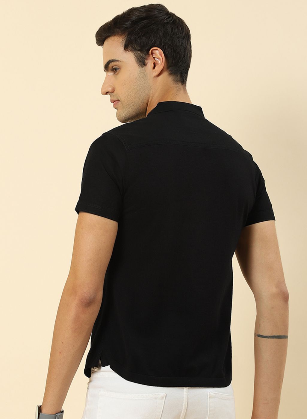 Men Black Printed T-Shirt