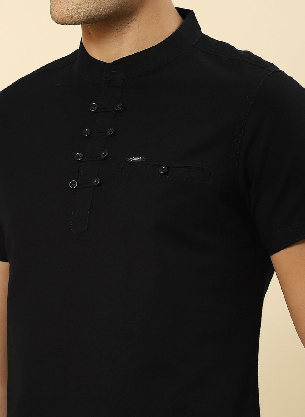 Men Black Printed T-Shirt