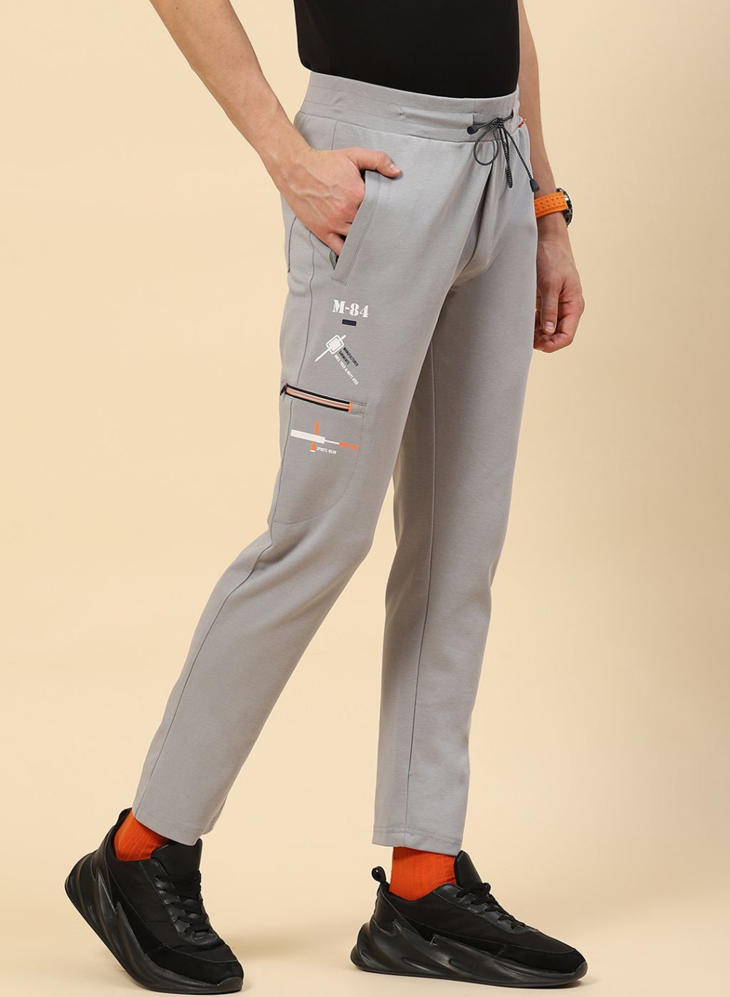 Men Grey Regular Fit Lower