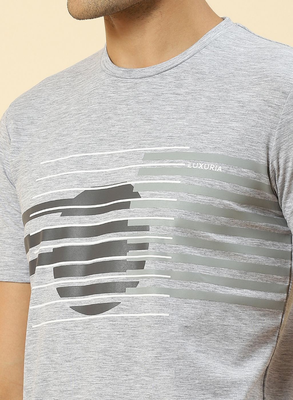 Men Grey Printed T-Shirt