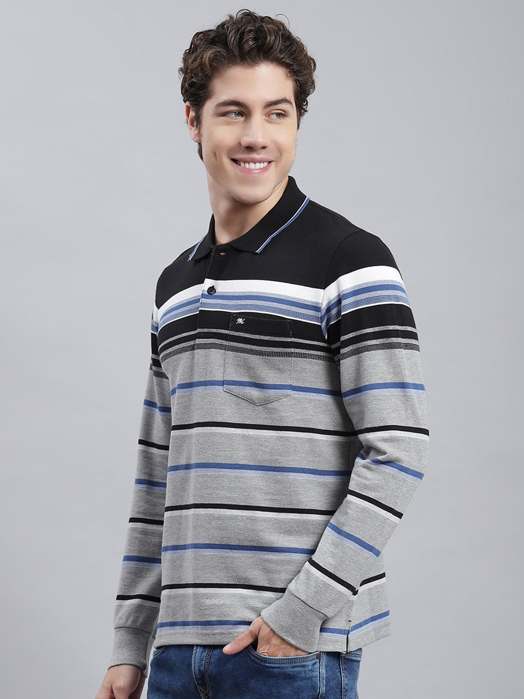 Men Black Stripe T-Shirt