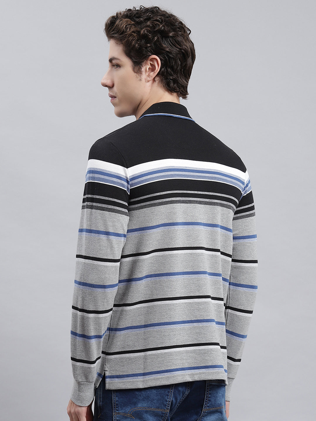 Men Black Stripe T-Shirt