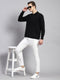 Men Black Plain Winter T-Shirt