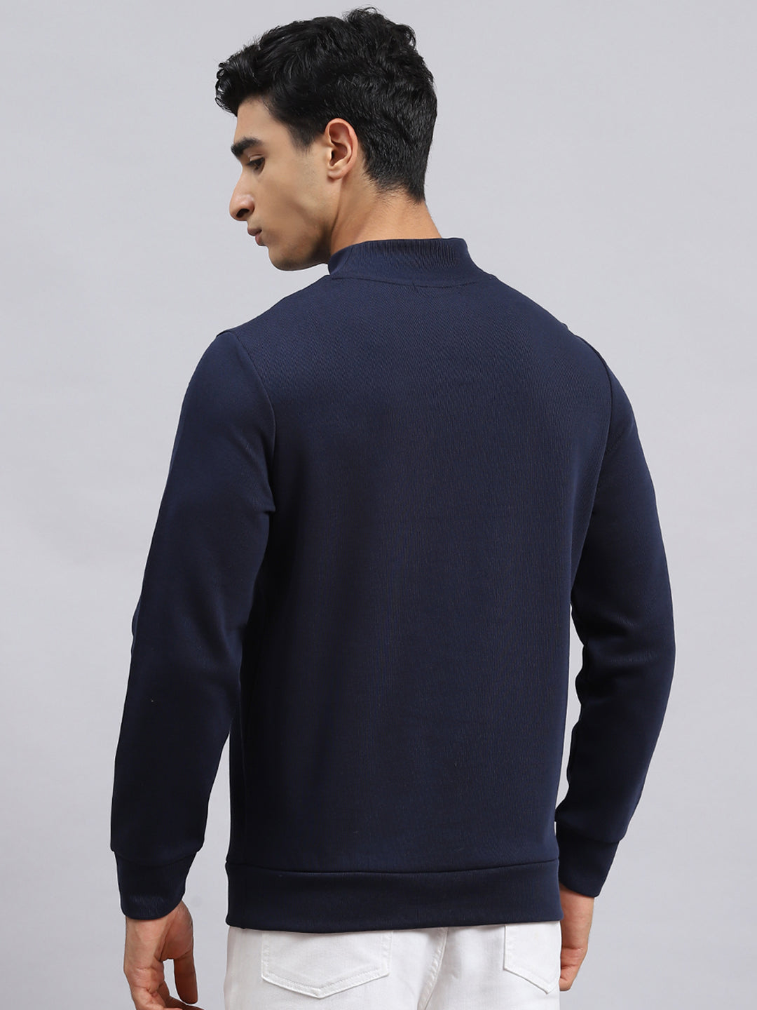 Men Blue Plain T-Shirt