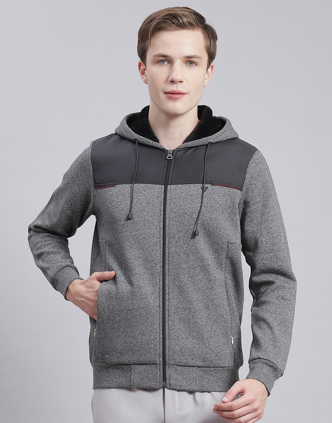 Mens grey cheap pullover hoodie