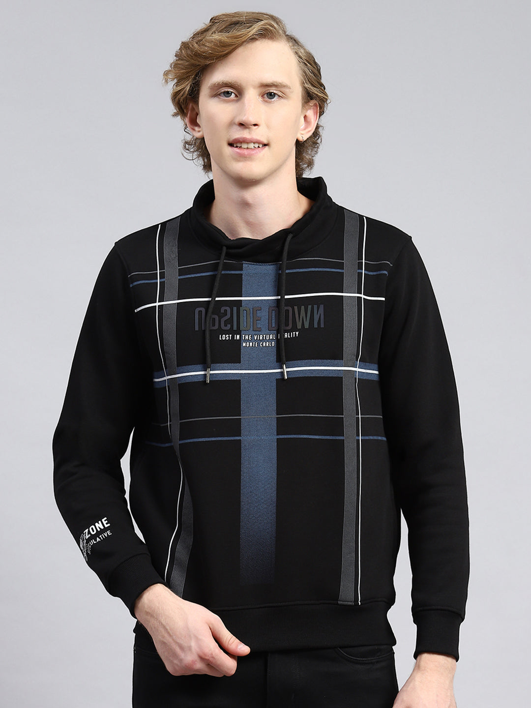 Men Black Printed Sweatshirt