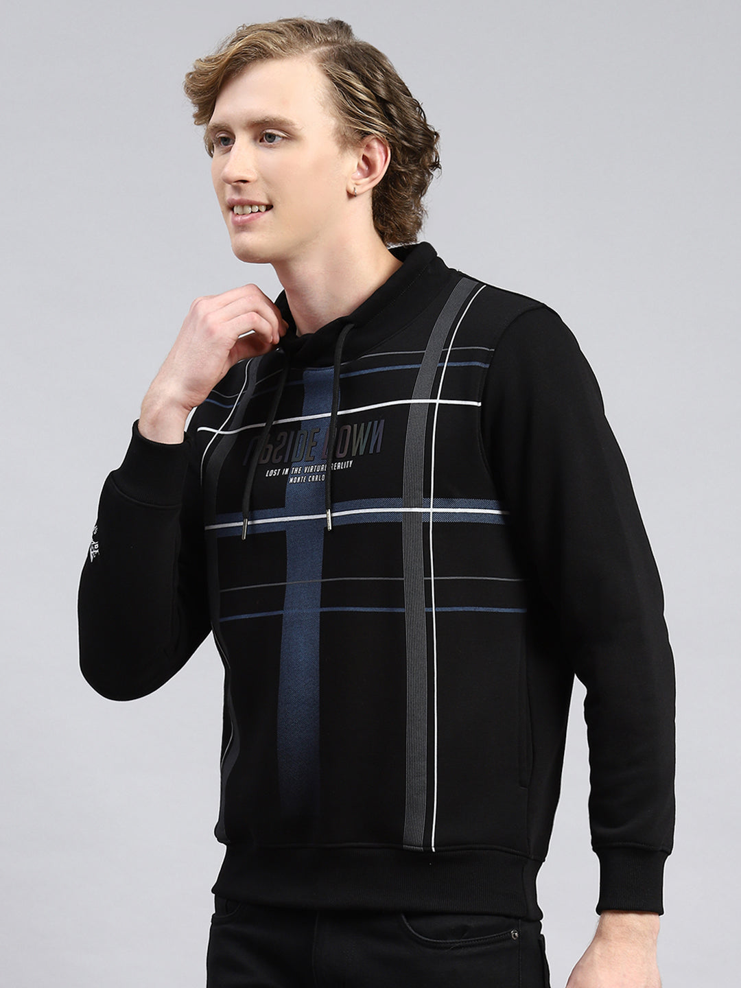 Men Black Printed Sweatshirt