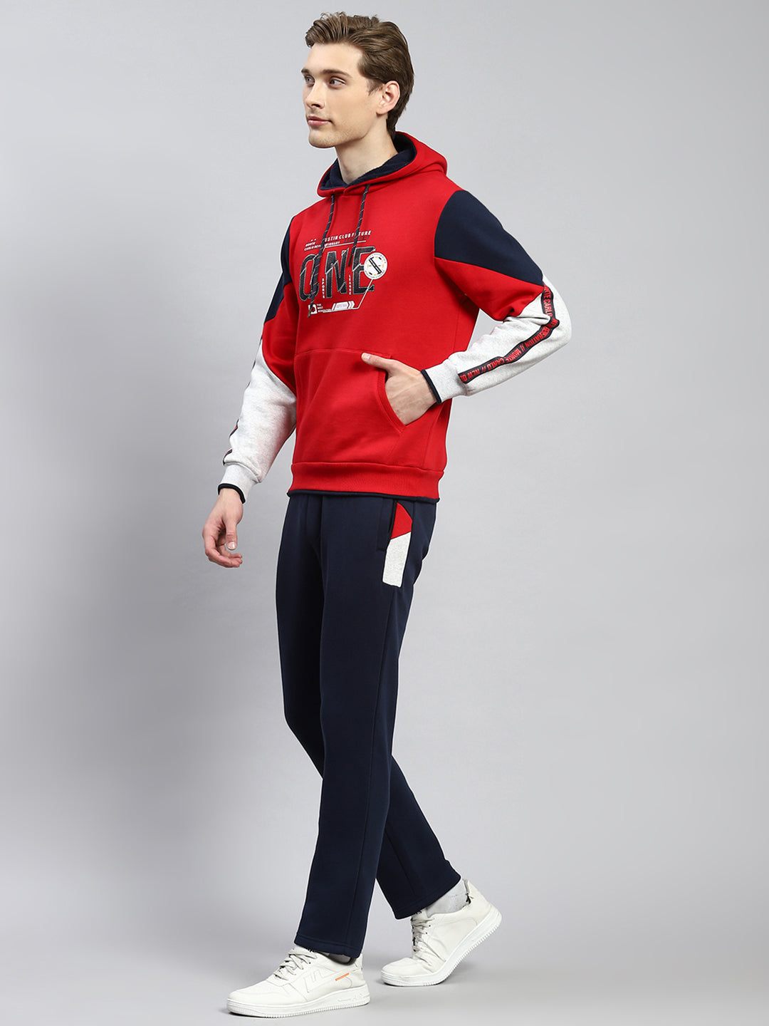 Plain sales red tracksuit