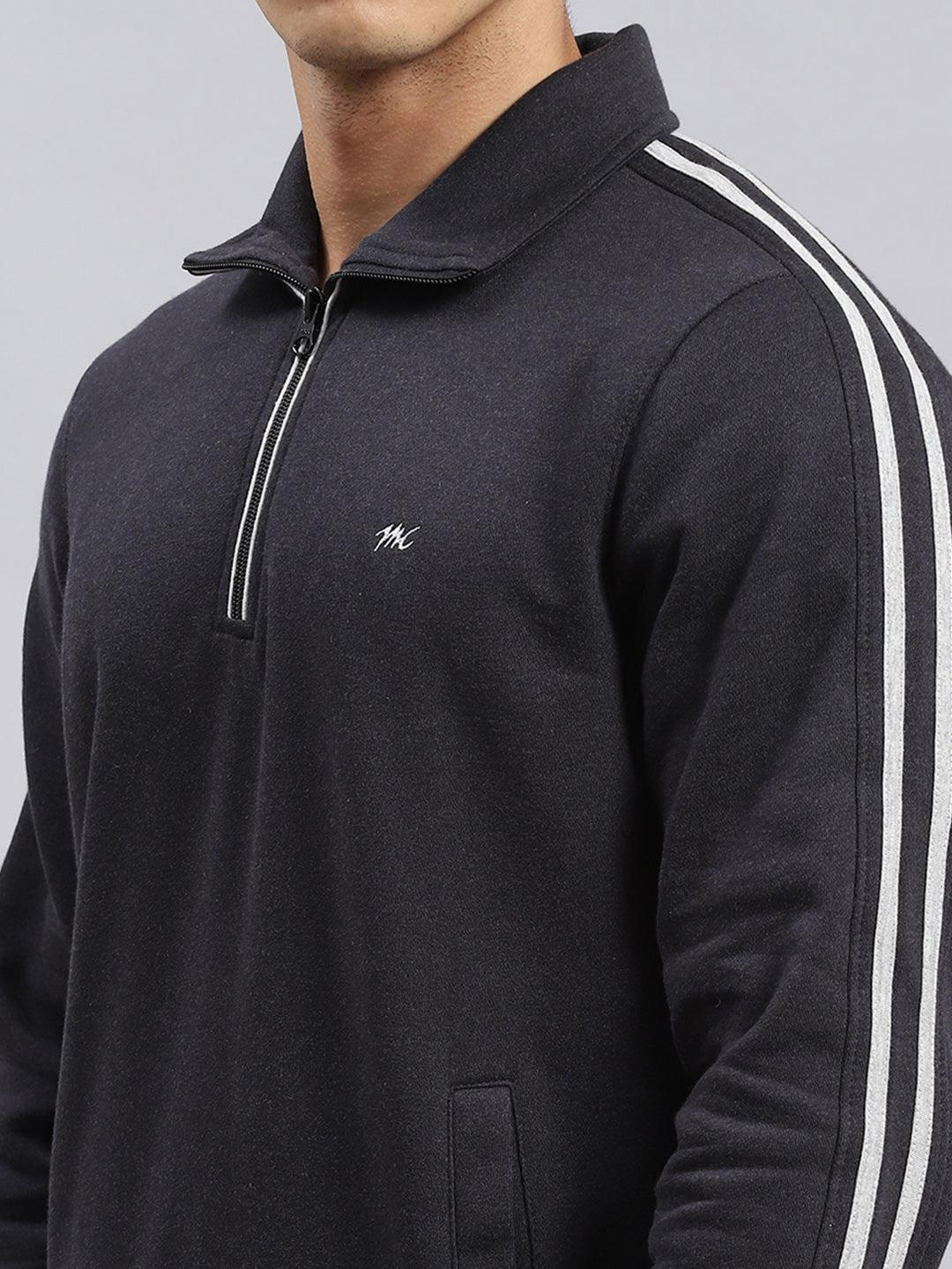 Men Grey Plain Tracksuit