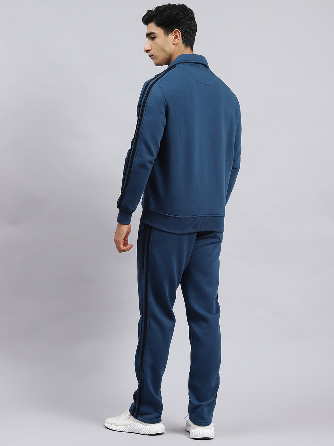 Men Blue Plain Tracksuit