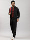 Men Black Solid Cotton Blend Tracksuit